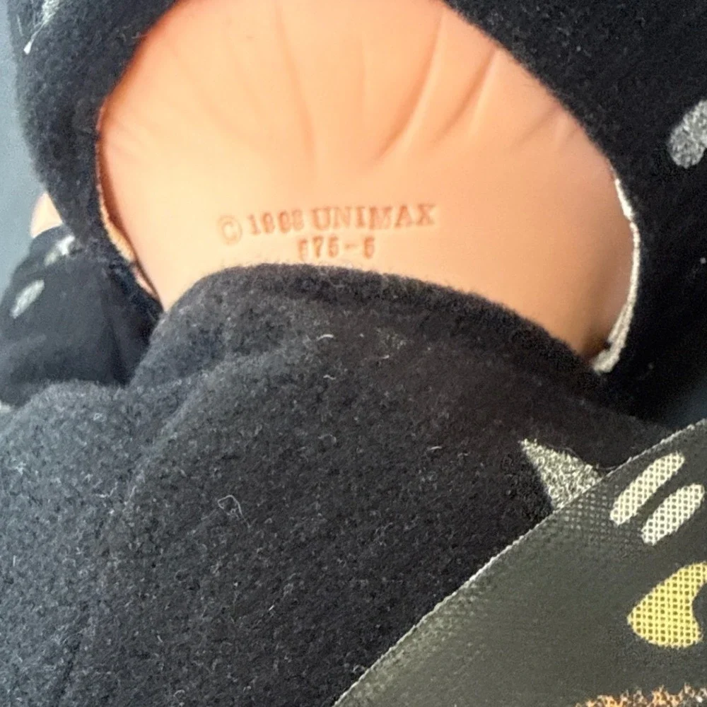 Anne Geddes 1998 Unimax Black Monarch Butterfly Baby Beanbag Doll Vintage Plush